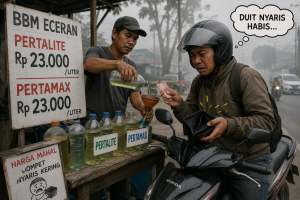 Di Tengah Kabut Asap, Harga BBM Eceran di Puruk Cahu Melonjak hingga Rp24 Ribu per Liter